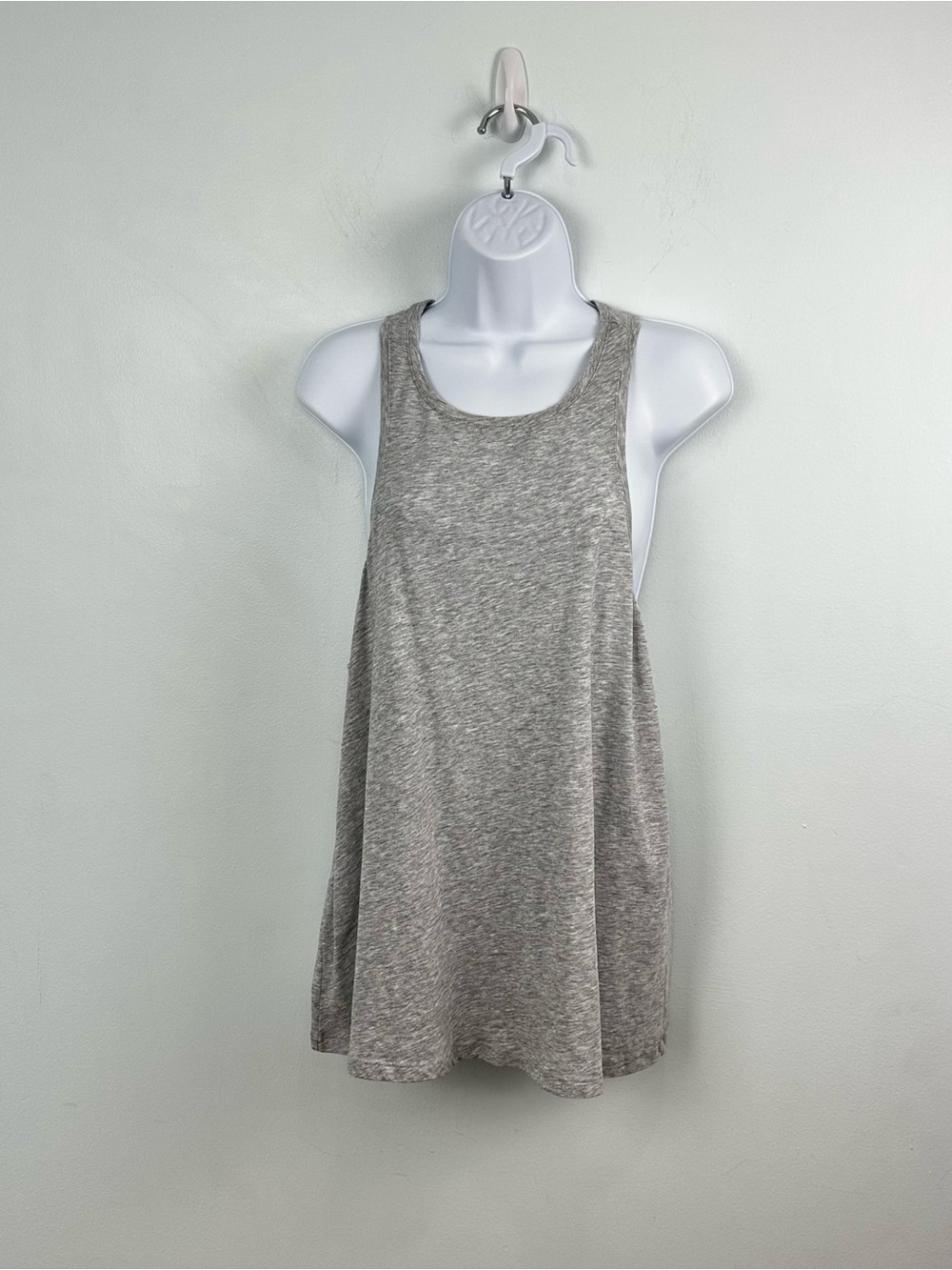 Victoria Sport heathered Gray Racerback Tank Top Back Large Logo Size Large